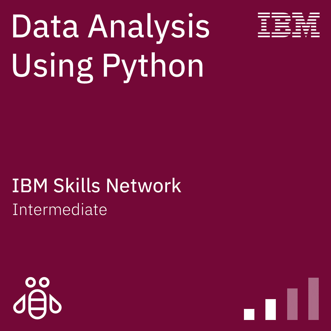 IBM Data Analysis Using Python badge